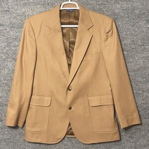 Vintage Pendleton Mens Camel Wool Blazer Jacket Sport Coat Size 40 Made in USA